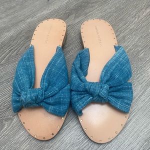 Loeffler Randall denim sandals size 8.5. NWOT